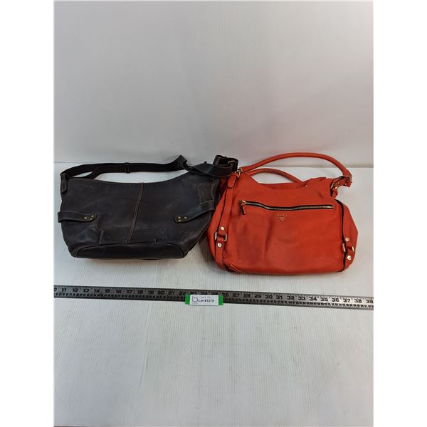 (2) Women's Shoulder Bags (Leather Derek Alexander & Baci)