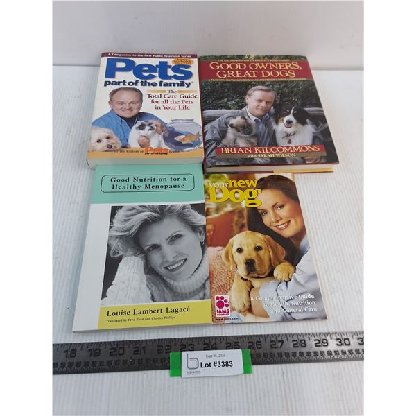 (4) Books (Pets, Dogs, Nutrition for Menopause)
