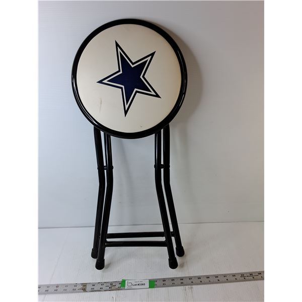 Folding Metal and Cushioned Seat Dallas Cowboys Stool 17" - PICK UP