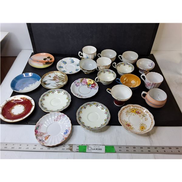 (12) Decorative Teacups, (10) Plates- Bone China, Other