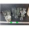 Image 1 : Glass Lot- (3) Milkshake Glasses, (3) Ice Cream Dishes, (2) Candleholders, Misc.