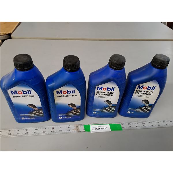 (4) Jugs of Mobil Transmission Fluid- Full, Cannot Ship