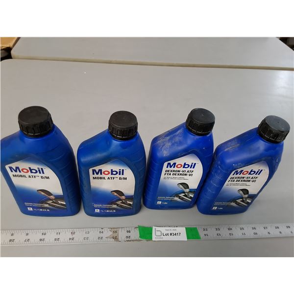 (4) Jugs of Mobil Transmission Fluid- Full, Cannot Ship