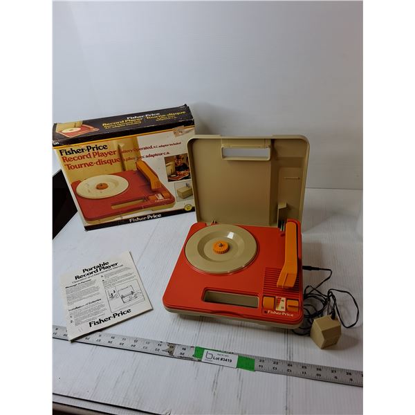 Vintage Fisher Price Record Player- Powers On