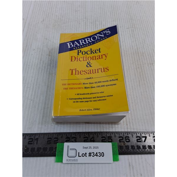 Barron's Pocket Dictionary & Thesaurus