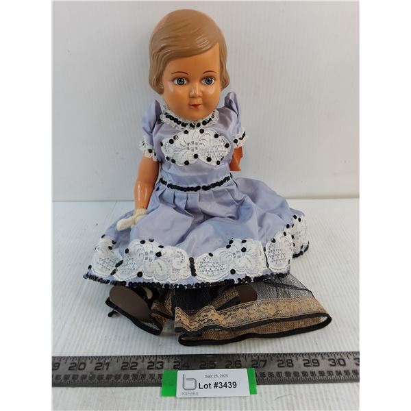 Vintage Plastic Doll - 16" Length - As is