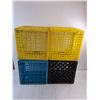 Image 2 : (4) Plastic Milk Crates - 13x13x11" Each - Pickup Only