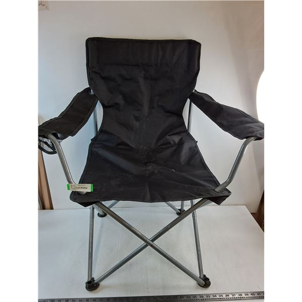 Ventura Adult Size Black Foldable Camping Chair - No Tote - Pickup Only