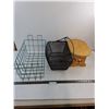 Image 1 : (2) Metal Baskets (20" & 16" Widths), Wooden Stool - 9" High - Pickup Only