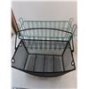 Image 2 : (2) Metal Baskets (20" & 16" Widths), Wooden Stool - 9" High - Pickup Only