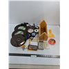 Image 1 : Wooden Tool Box, Disc Sanding Pads, Wire, Safety Glasses, Misc.