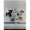 Image 1 : Yard Laser Light - Tested, Assorted Hardware, Metal Brackets, Paper Rolls, Misc.
