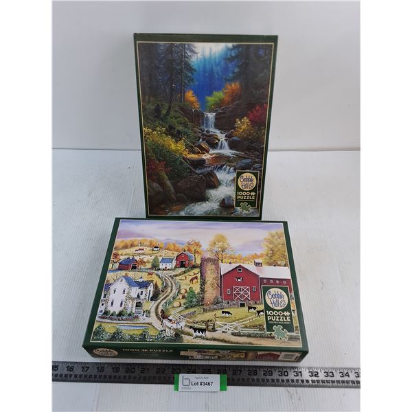 (2) Cobble Hill 1000-piece Jigsaw Puzzles