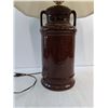 Image 2 : Brown Ceramic Table Lamp/Cream Shade - 23" Height - Tested - Pickup Only