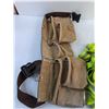 Image 2 : Leather Tool Belt, (4) Honeywell Safety Straps, Misc.