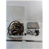 Image 1 : Sony Playstation - Untested, Nintendo Controllers, Assorted Electronics Cords, Chain, Tote, Misc.