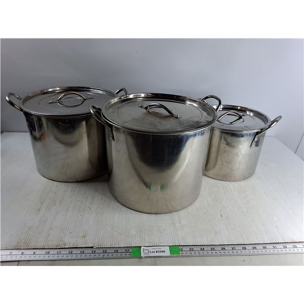 (3) Large (up to 12x9) Stove Top Pots