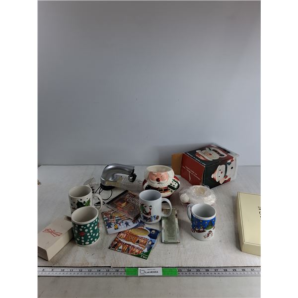 Miscellaneous Christmas Cups, Cds, Cookie Jar