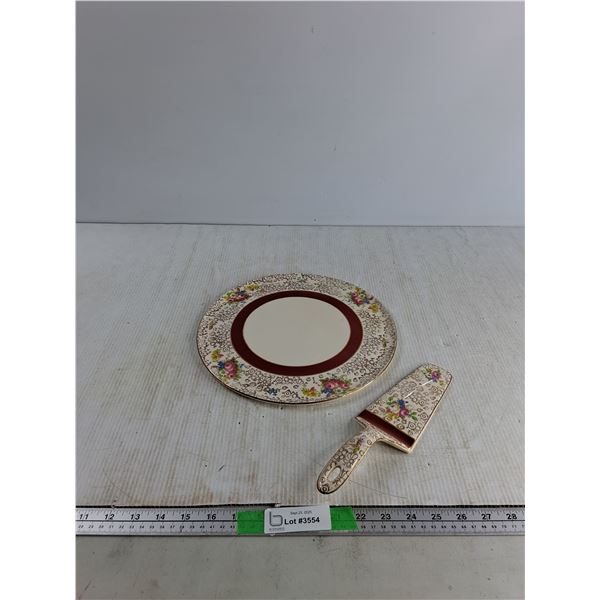 (2) Tungstall Plate and Cake Server