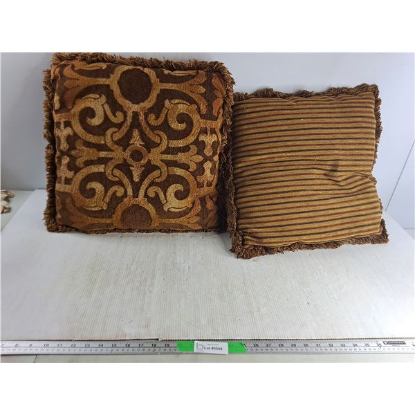 (2) Decorative Pillows 21x21