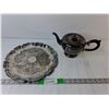 Image 1 : Silver Plated Tray & Copper Plated Teapot