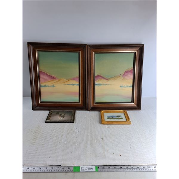 (4) Picture Frames Up To 18"x15"