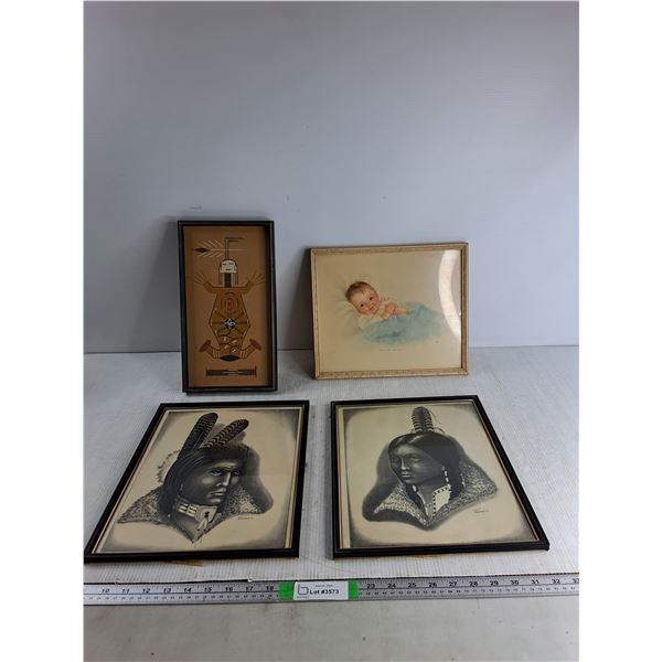 (4) Picture Frames Up to 14"x11"