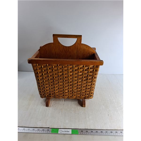 Wood Magazine Holder