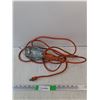 Image 1 : Orange Single Bulb Work Shop Light - Powers On, as Is