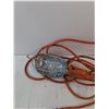 Image 2 : Orange Single Bulb Work Shop Light - Powers On, as Is