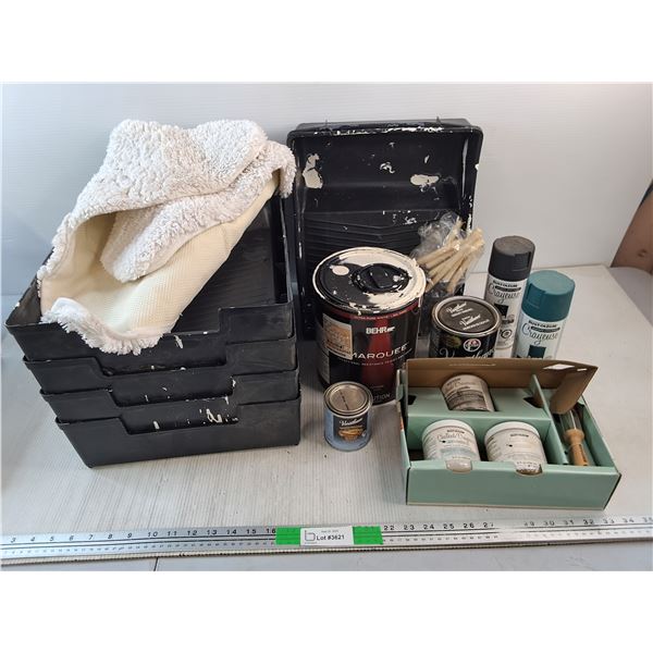 *Paint Trays, Ultra Pure White Paint, Clear Finish , Rust Oleum Project Kit, Misc, Cannot Ship