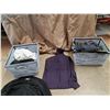 Image 6 : *Comforter 80" x 55", Sweaters/Cardigans - Size L, (2) Baskets, Cannot Ship