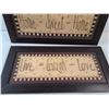 Image 3 : Framed Wall Signs - Live, Laugh, Love & Home Sweet Home 23" x 11"