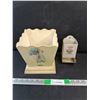 Image 1 : Wooden Planter, Vintage Wall Match Dispenser