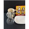 Image 2 : Ceramic Dishes, Mug, Oil Pitcher, Glass Vase, Ceramic Coaster