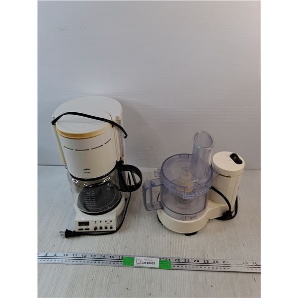 Braun Coffee Machine, Vintage Food Processor - As Is - PICK UP