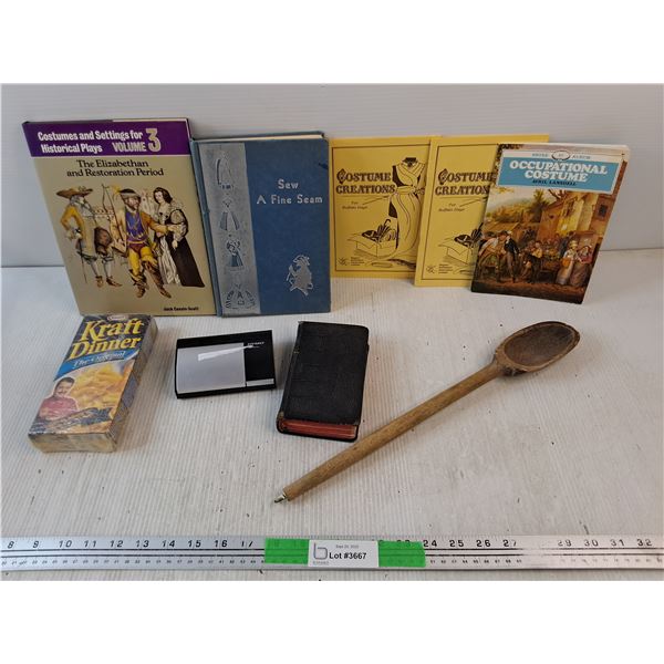 Vintage Kraft Dinner - Exp 00/01 31, Books - Jack Cassin Scott, Avril Landsdell, Wooden Spoon, Misc
