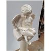 Image 2 : Ceramic Cherub on a Column Pedestal 42", Cannot Ship