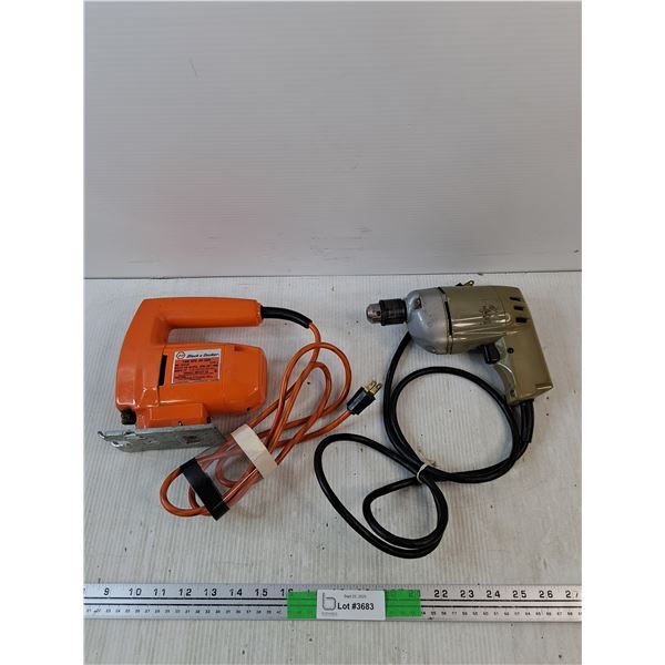 Black & Decker Jig Saw, Vintage Drill - Powers On, As Is