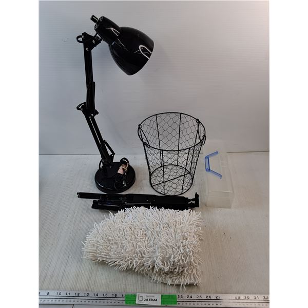 Desk Lamp, Paper Bin, Bathroom Mat, Plastic Lunch Box