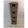 Image 1 : 4 Drawer Wicker Basket Storage Organizer 26" x 7" x 10" - PICK UP