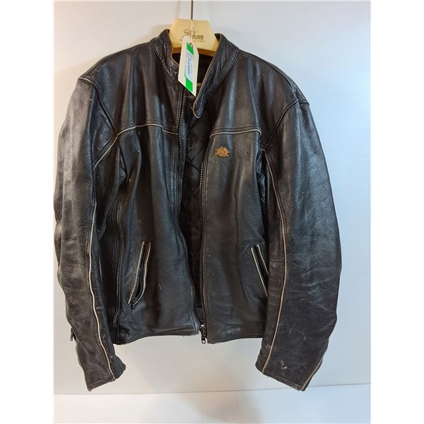 * Laurence Roy Mens Leather Jacket - Approx Size Large