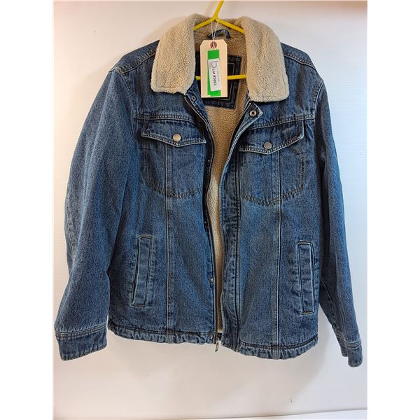 * Men's Denim Lined Jacket - Size Medium