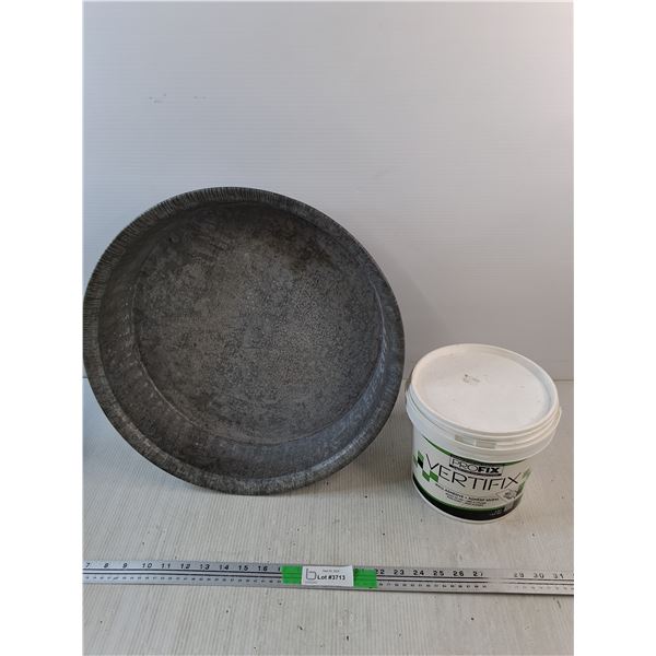 17" Galvanized Tub, Vertifix Wall Adhesive
