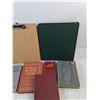 Image 3 : (2) Clip Boards, File Folder, Various Books - Websters Dictionary , New Practical Physics