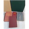 Image 4 : (2) Clip Boards, File Folder, Various Books - Websters Dictionary , New Practical Physics