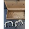 Image 2 : Metal Tool Box 13" x 6" x 4", C Clamps