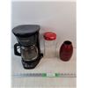 Image 1 : Black & Decker Coffee Maker, Betty Crocker Plastic Jar, Ceramic Vase