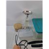 Image 2 : Salt Lamp, Flashlight, Canon PowerShot A560 Camera - As Is, Hair Brushes, Plastic Container Misc