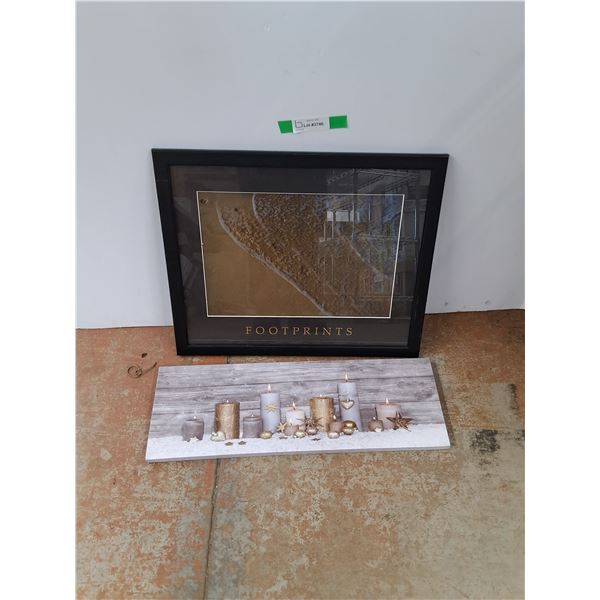 (2) Wall Art Decorations 21" x 18" - PICK UP